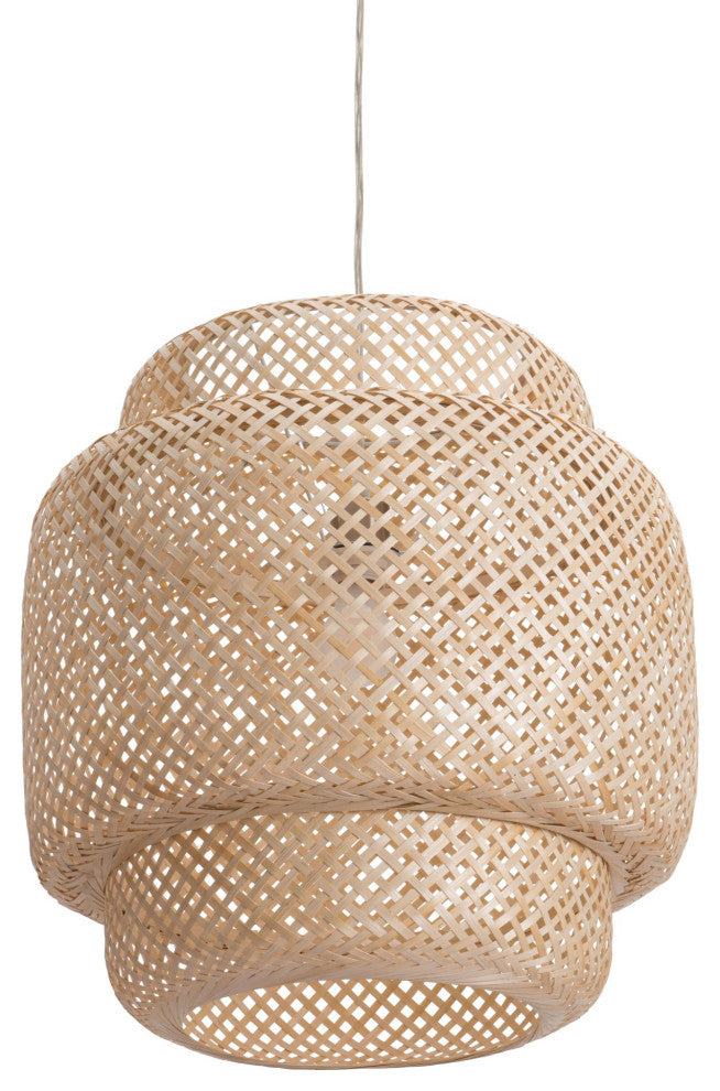 Pendant Ceiling Light Fixture, Wood, Natural, Kitchen Lounge Cafe Bistro Lobby