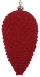 Vickerman Mt195665D 5" Burgundy Flocked Pinecone Christmas Ornament, Set of 4