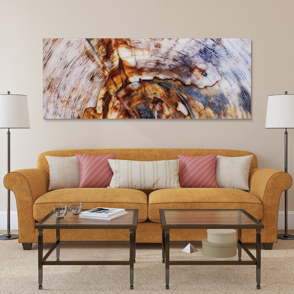 "Impact A"  Abstract Wall Art Frameless Free Floating Tempered Glass