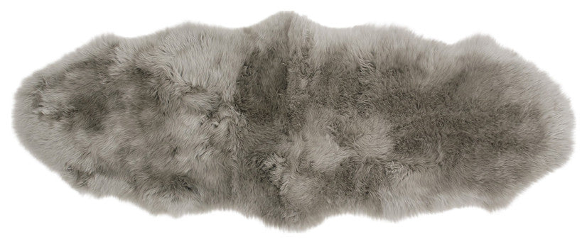 Classic Sheepskin Double Pelt 2'x5' Rug, Taupe