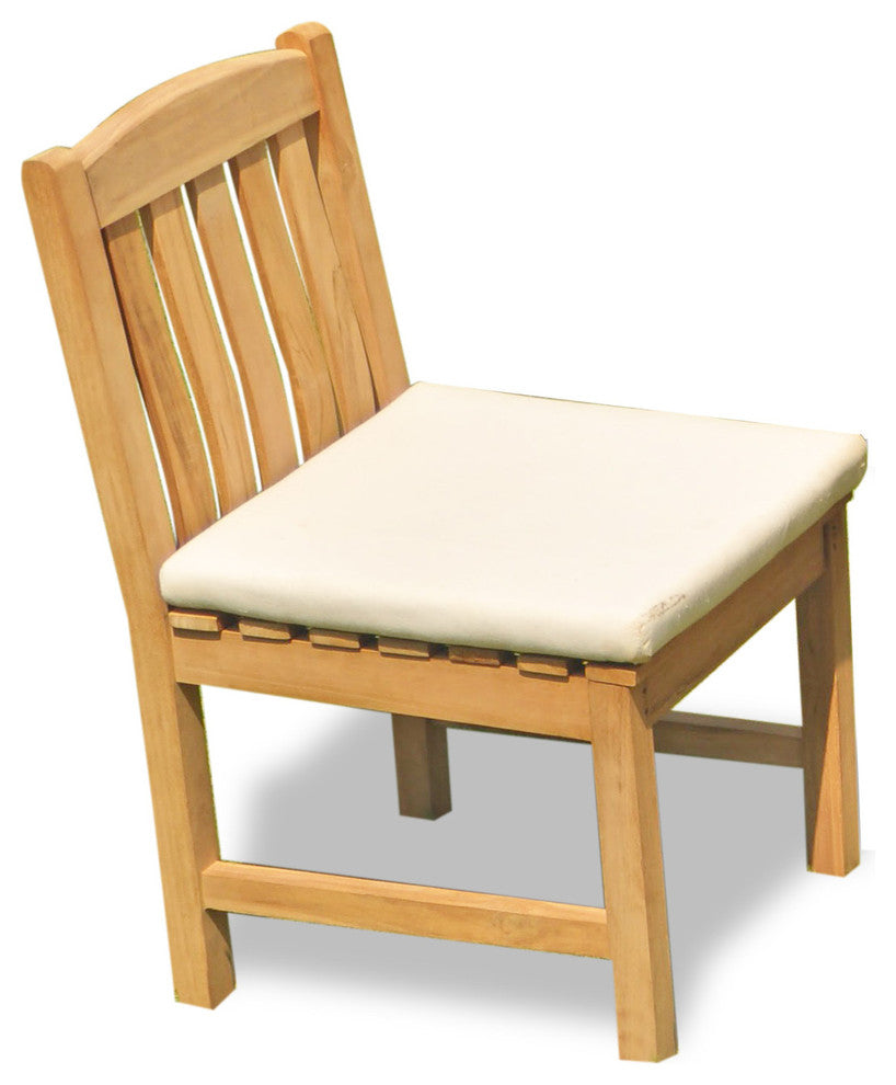 7-Piece Outdoor Teak Dining Set: 71" Rectangle Table, 6 Devon Armless Chairs