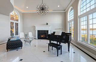 Victor 38" Crystal Starburst Round Pendant, Black