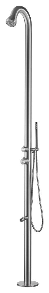 HEATGENE Outdoor Shower With Showerhead, Wand Hand Shower and Foot Spout Rinse,