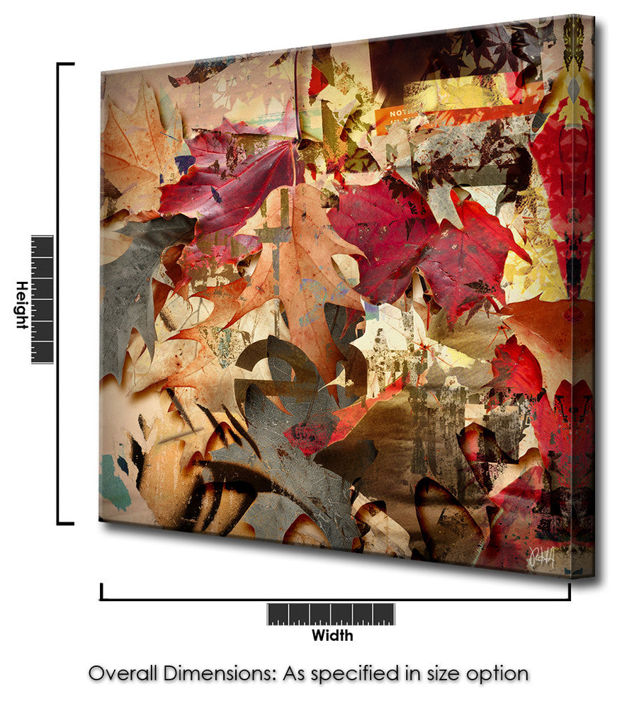 Fall Ink VIII, Canvas Wall Art, 16"x16"