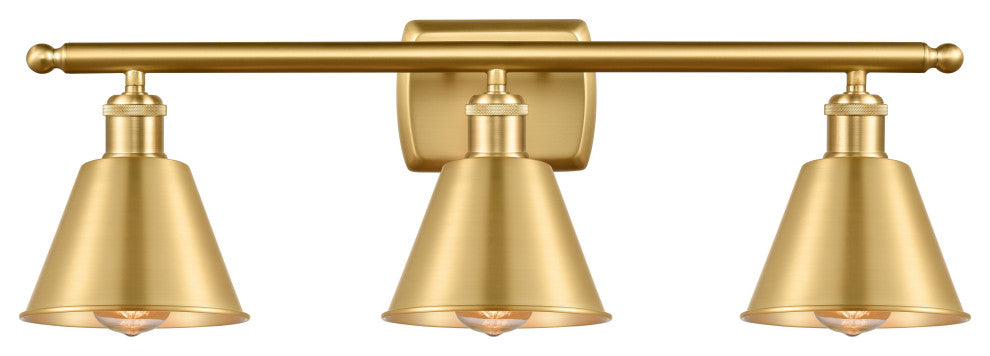 INNOVATIONS LIGHTING 516-3W-SG-M8 Smithfield 3 Light Bath Vanity Light