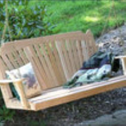 Red Cedar Classic Fanback Porch Swing, 4'