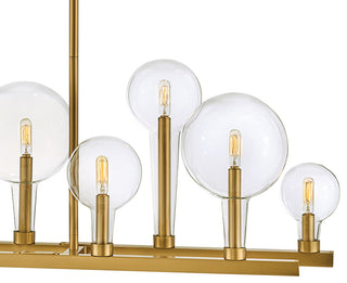 Hinkley Alchemy Chandelier, Lacquered Brass, 10 Light Linear