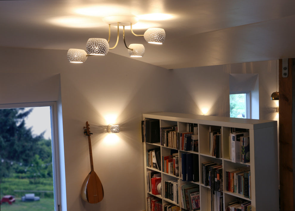 Four Leaf Clover : Semi Flush Mount Ceiling Light | Modern Lighting |, Led Bulb