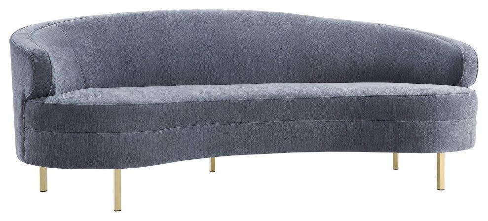 TOV Furniture Baila Grey Velvet Sofa
