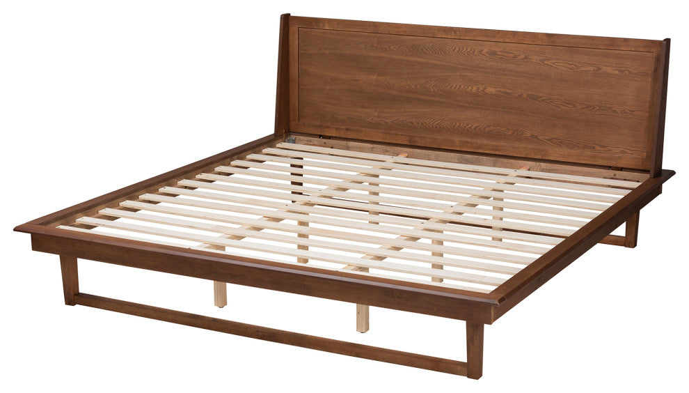 Kari Ash Walnut Platform Bed, Queen