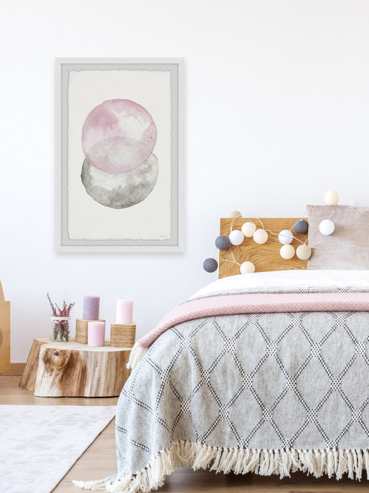 "Pinks and Grays" Framed Painting Print, 30"x45"