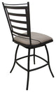 Outdoor Patio Stool Jenna Without Arms, Canvas Patty on Dark Nut, 26", Without Arms