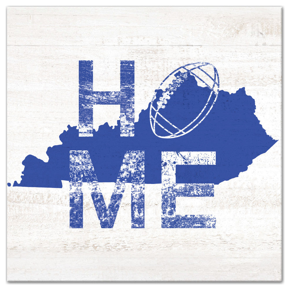 Kentucky Football State Pride 16x16 Canvas Wall Art, Blue