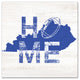 Kentucky Football State Pride 16x16 Canvas Wall Art, Blue