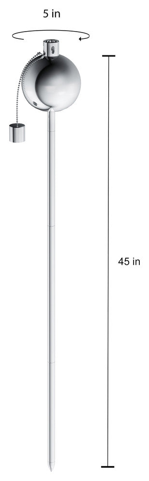 Outdoor Torch Lamp- 45" Steel Fuel Canister for Citronella by Pure Garden