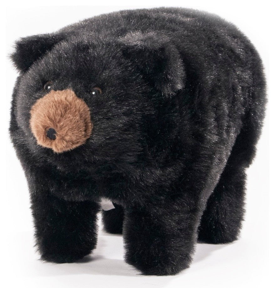 Midnight Black Bear Footstool