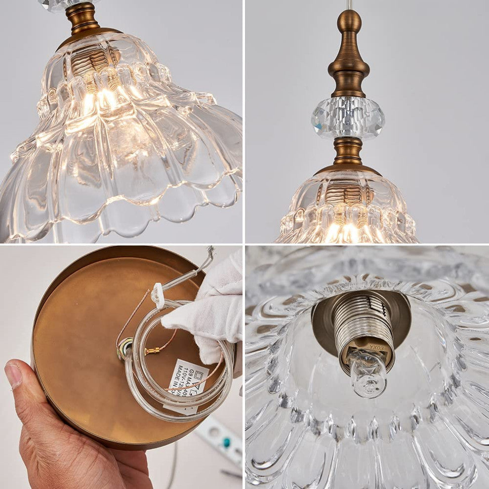 Antique Glass Pendant Lights Vintage Pendant Lamp Over Kitchen Island Sink