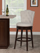 Hillsdale Edenwood Wood Counter Height Swivel Stool with Tufted Back