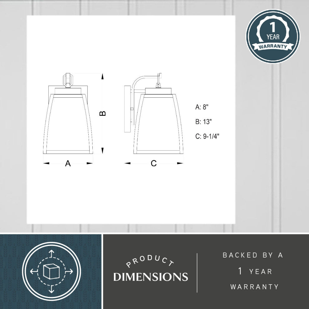 Granville 8" Outdoor Wall Light Oil Burnished Bronze