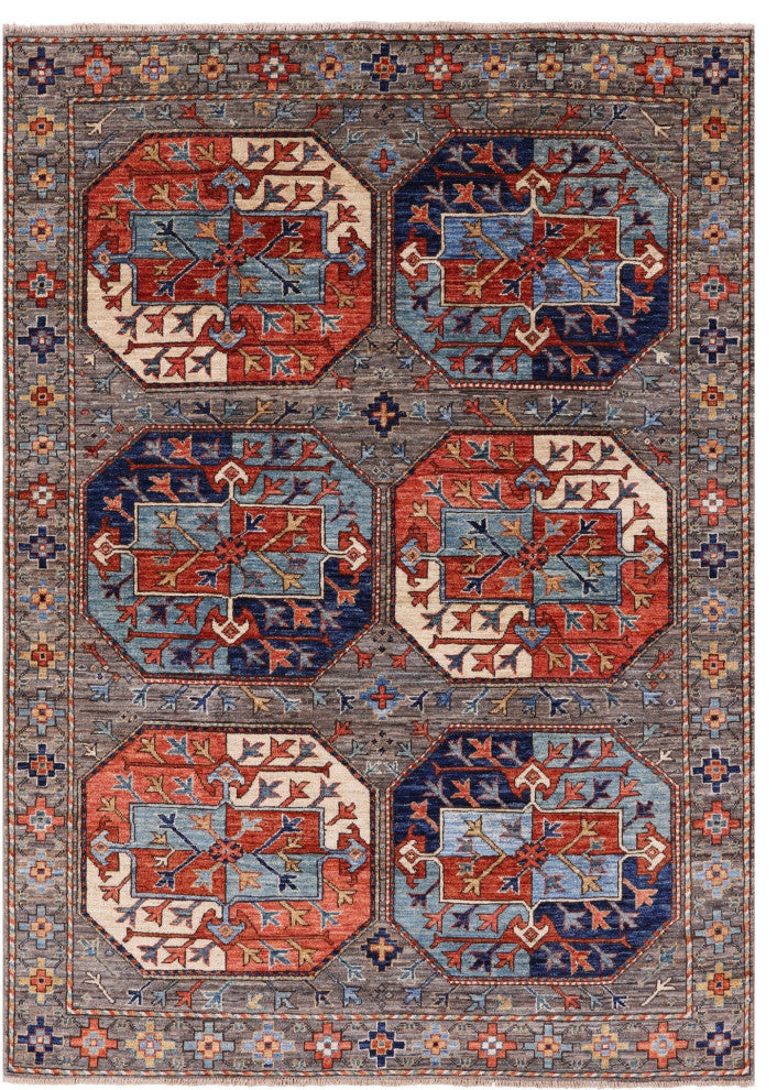 Bokhara Handmade Wool Rug 4' 3" X 6' 0" Q11157