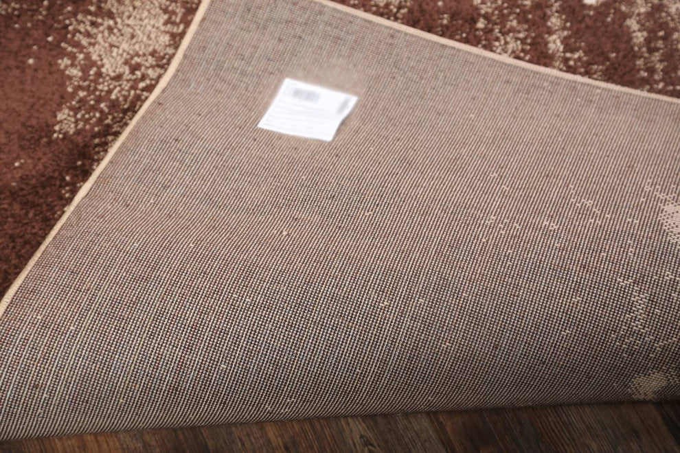 Transitional Faded Oriental Stripes Area Rug, Beige, 9x12''