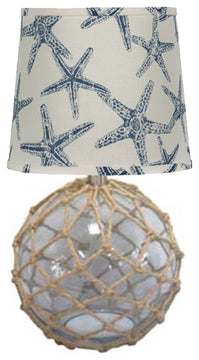 Cape Netted Glass Navy Starfish Accent Lamp