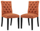 Duchess Dining Chair Fabric Set of 2, Orange