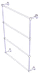 Pacific Beach 4 Tier 24" Ladder Towel Bar with Twist Accents, Satin Chrome
