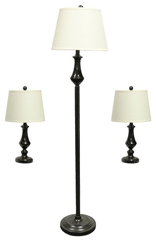 3-Piece Grant Lamp Set, Oil-Rubbed Bronze
