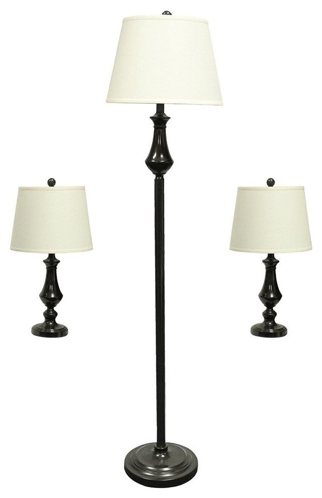 3-Piece Grant Lamp Set, Oil-Rubbed Bronze