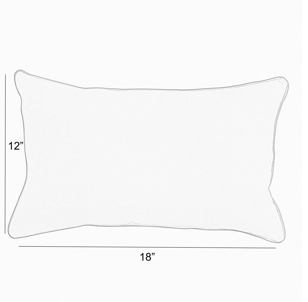 Sorra Home Gardenia Seaglass Corded Pillow, Set of 2, 18"x12"x6"