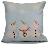 Decorative Holiday Pillow Geometric Print, Light Blue, 18"x18"