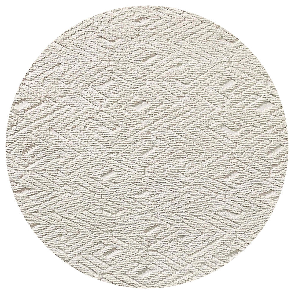 Ahgly Company Indoor Round Mid-Century Modern Area Rugs, 3' Round