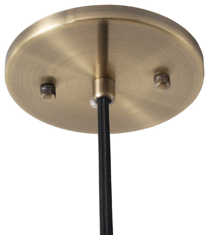 Tambo Pendant Light Weathered Brass, Dark Walnut