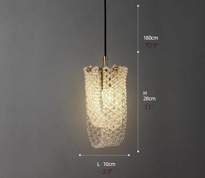 MIRODEMIÂ® Rialto | Luminous Crystal Pendant Light for Kitchen