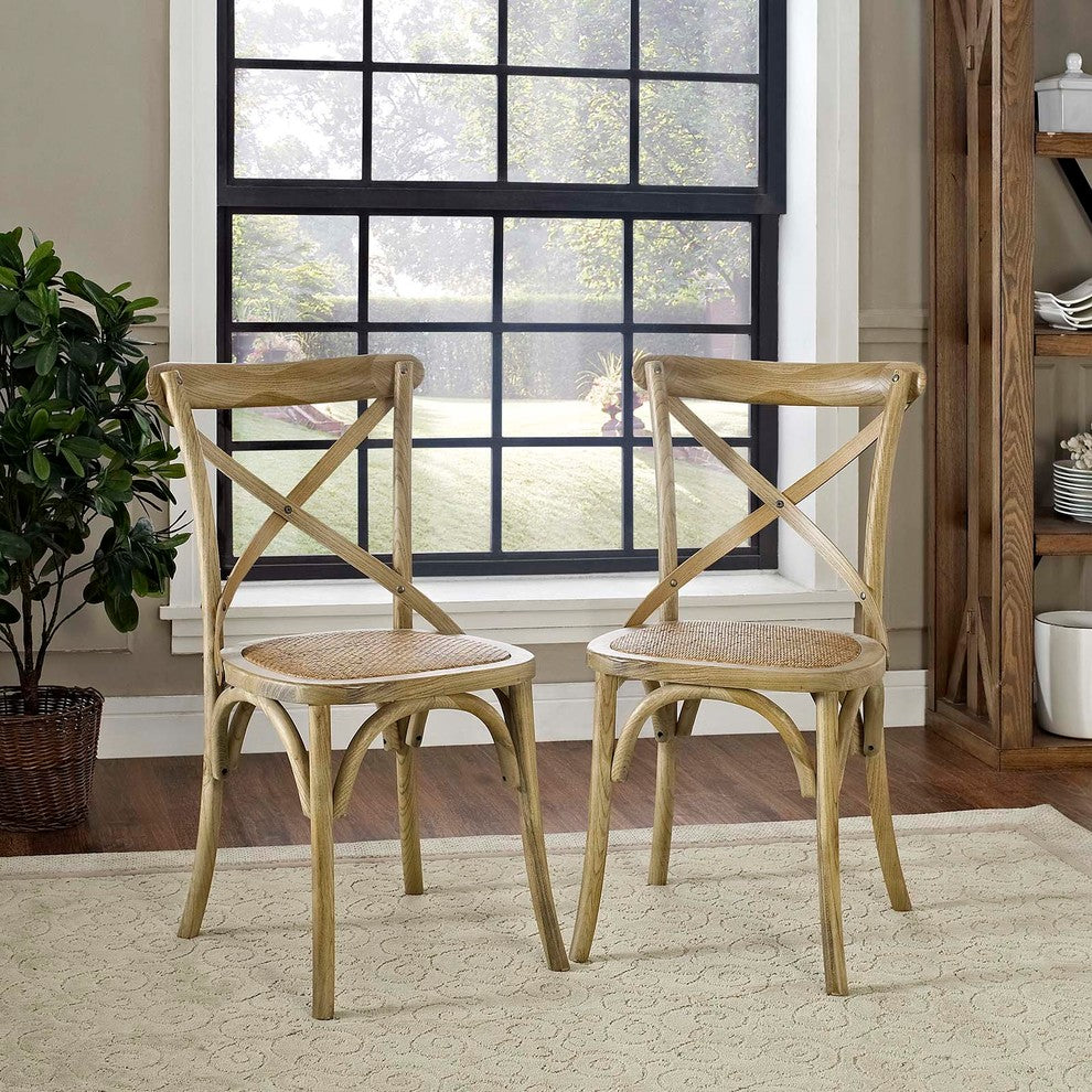 Gear Dining Side Chairs, Natural, Set of 2