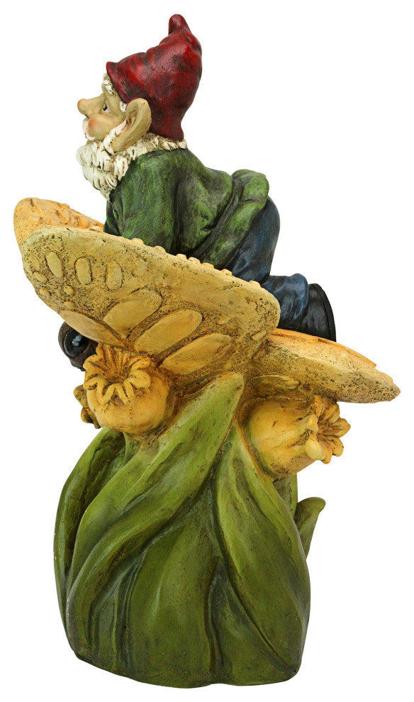 On A Butterflys Back Gnome Statue