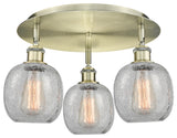Innovations Belfast 3 17.75" Flush Mount Antique Brass