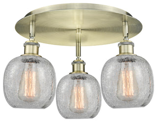 Innovations Belfast 3 17.75" Flush Mount Antique Brass