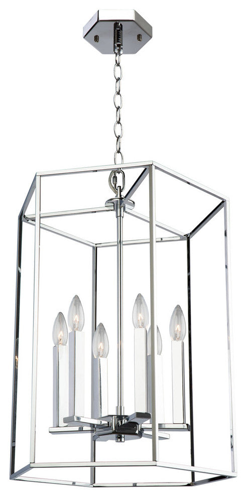 Modern Elegance 6-Light Ac10771Ch Chrome Chandelier