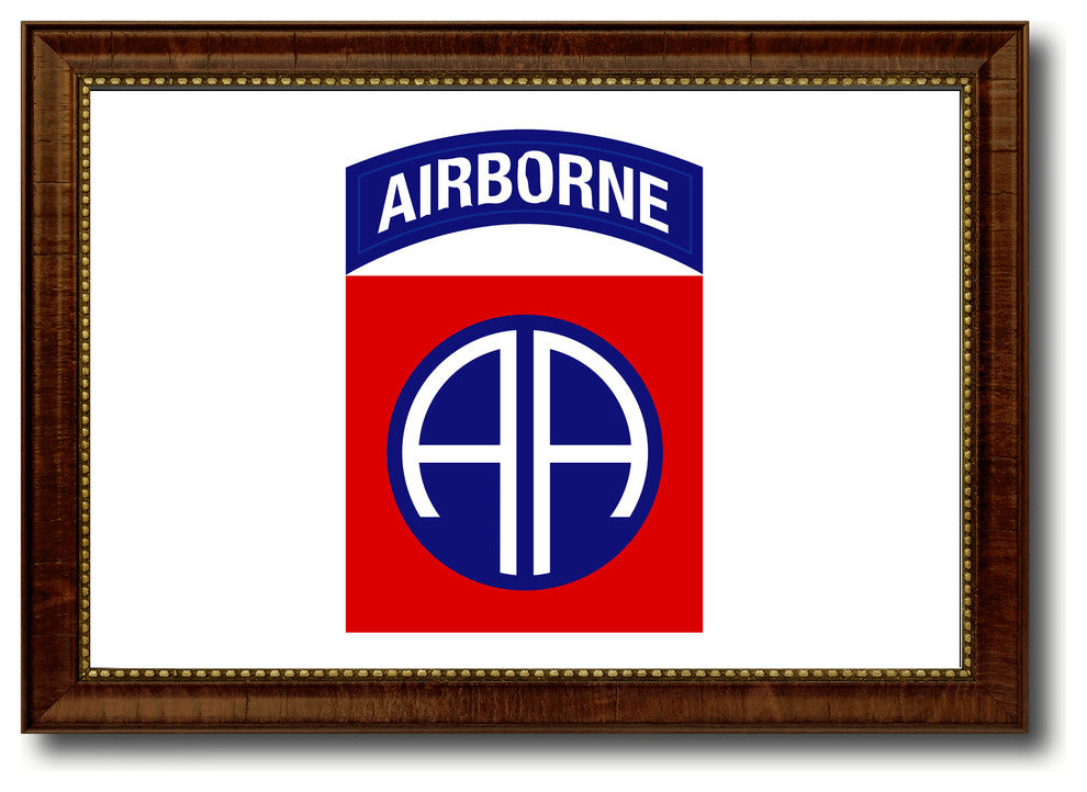 US Army 82nd Airborne Military Flag Canvas Print, 27" x 39"