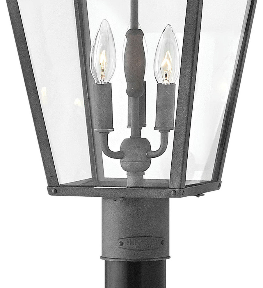 Hinkley Trellis Medium Post Top Or Pier Mount Lantern, Aged Zinc