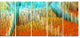 "Macro Render Structure, Yellow and Orange" Canvas Print, 5 Panels, 60"x28"