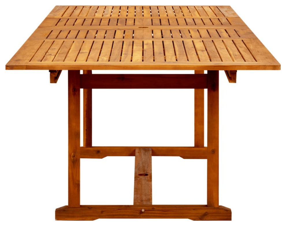 vidaXL Outdoor Dining Table Extendable Garden Patio Table Solid Acacia Wood