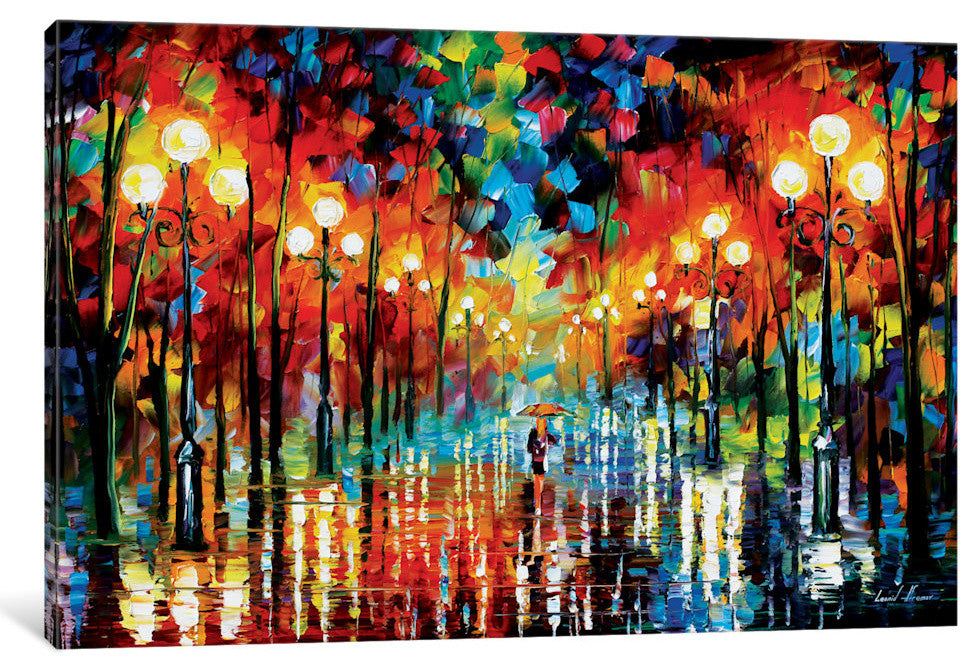 "A Date With The Rain Gallery" by Leonid Afremov, 18x12x1.5"