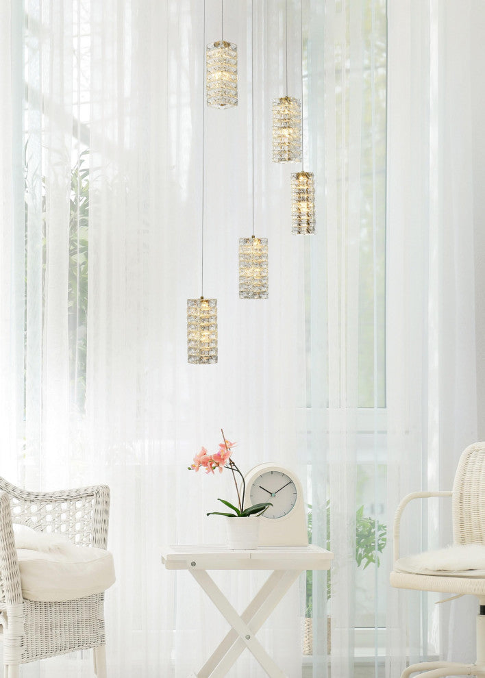 Home Living 20" LED Pendant, Satin Gold