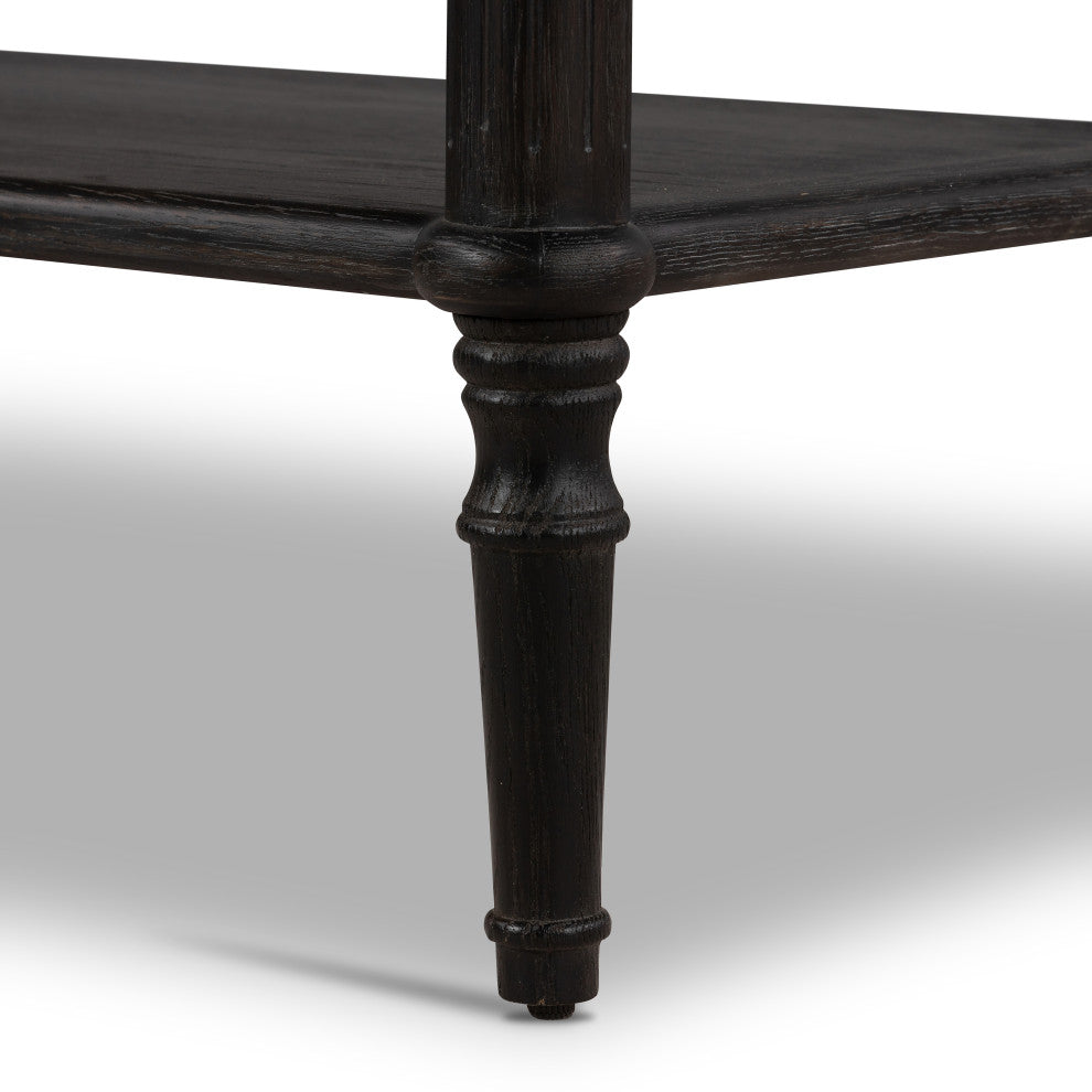 Toulouse Nightstand-Distressed Black