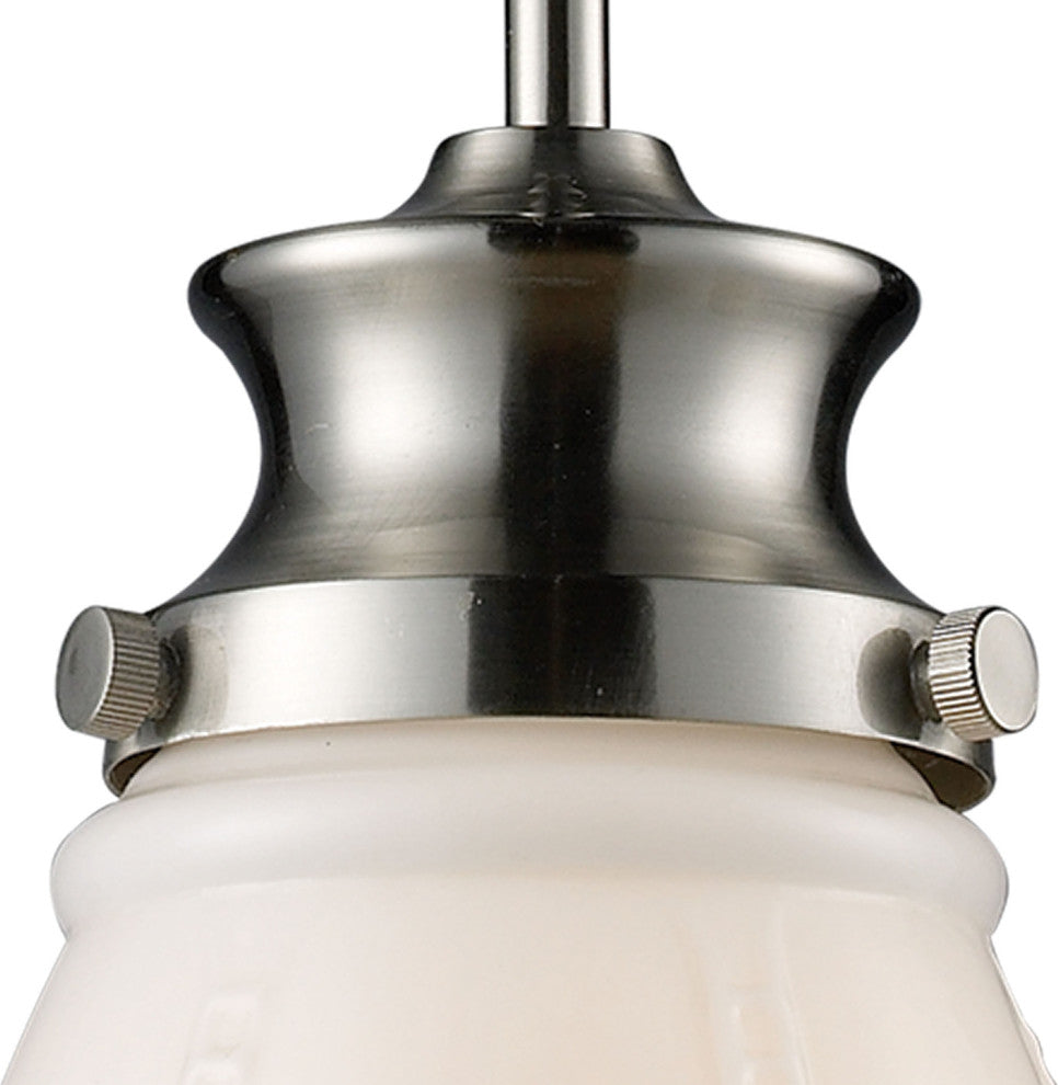 Schoolhouse 1-Light Pendant, Satin Nickel