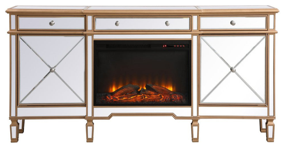 Elegant MF61072G-F1 Contempo 72" Mirrored Credenza