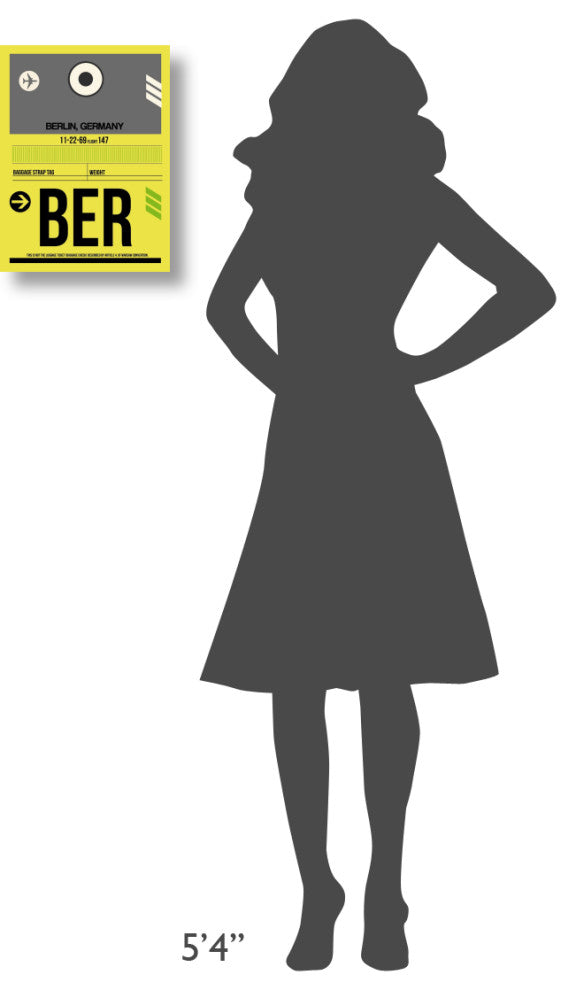 "BER Berlin Luggage Tag 1" Fine Art Print